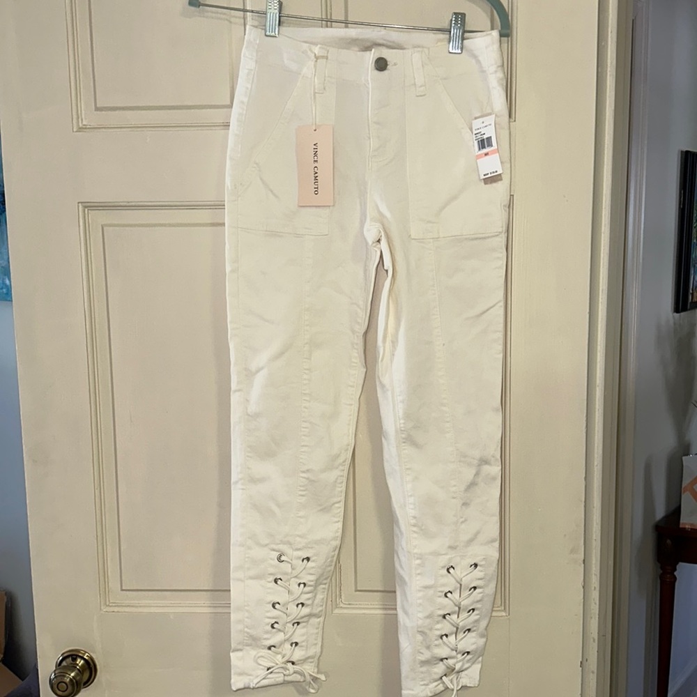 Vince Camuto size 26 cream color jeans